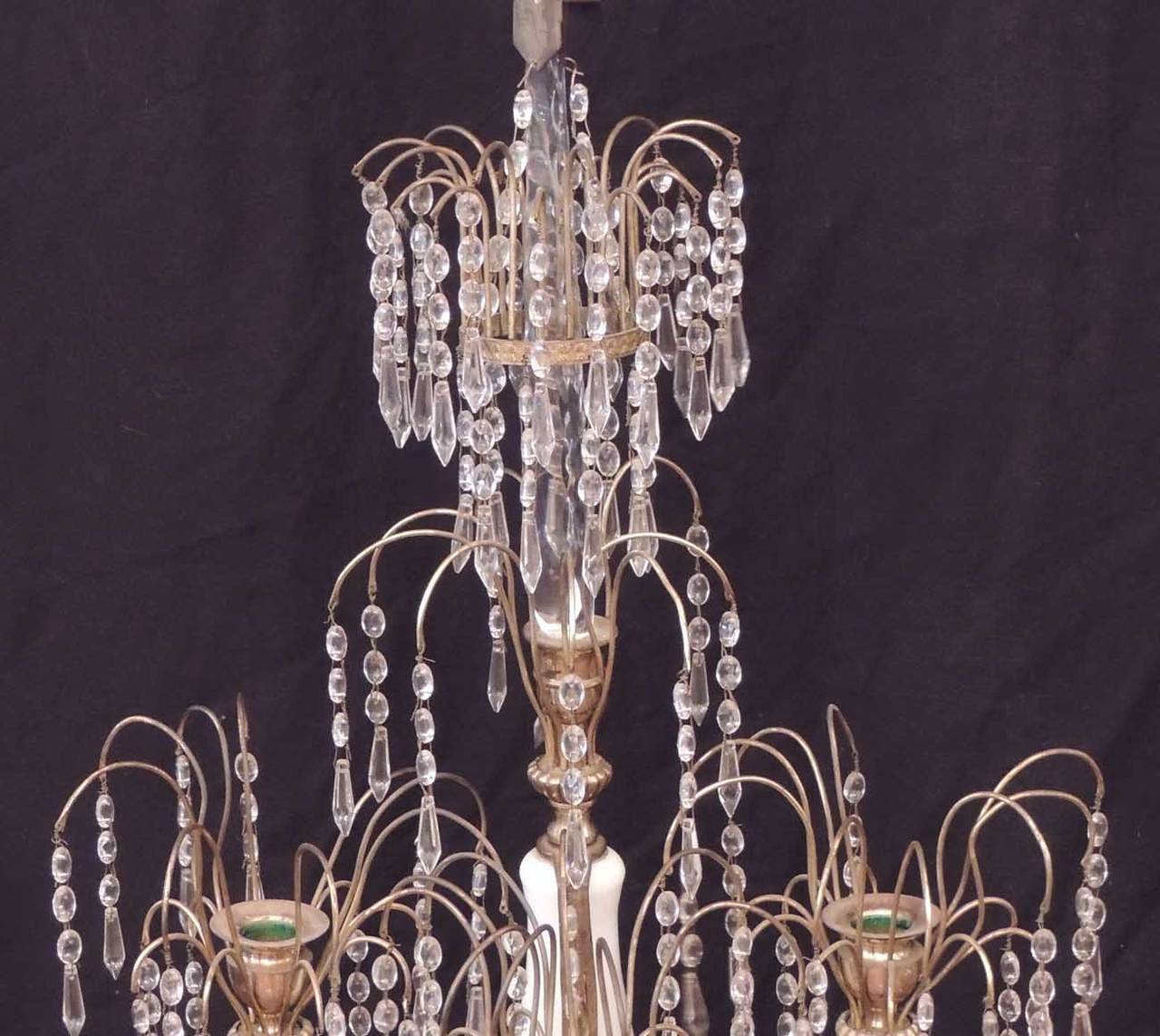 Pair of 19th C French Crystal Candelabras In Excellent Condition In Charleston, SC