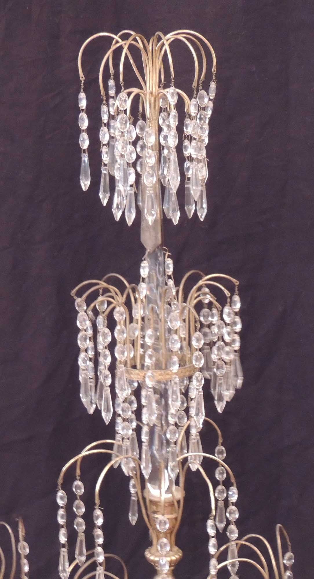 19th Century Pair of 19th C French Crystal Candelabras