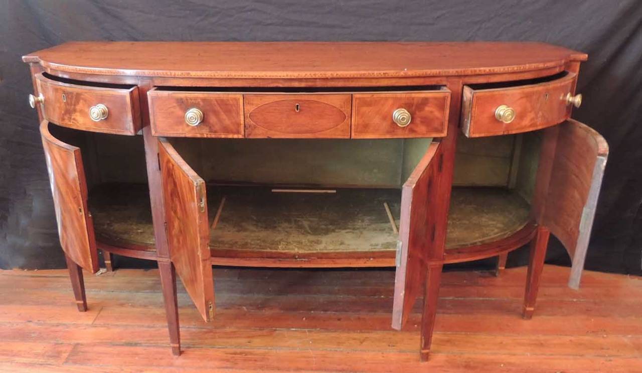 Federal Late 18th C Virginia Mahogany and Pine Sideboard