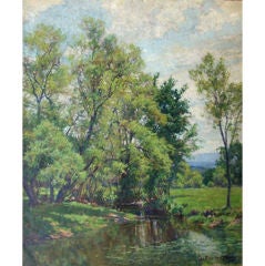 Antique Hugh Bolton Jones -American Painting- Oil on Canvas