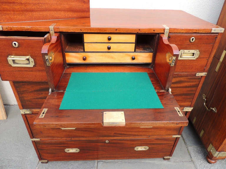 Early 19th C China Trade Campaign Chest in Chest 4