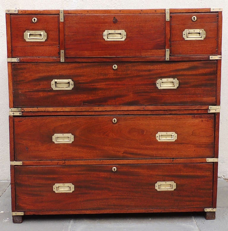Early 19th C China Trade Campaign Chest in Chest 3