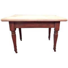 19th C Southern Marble-Topped Baker's Table