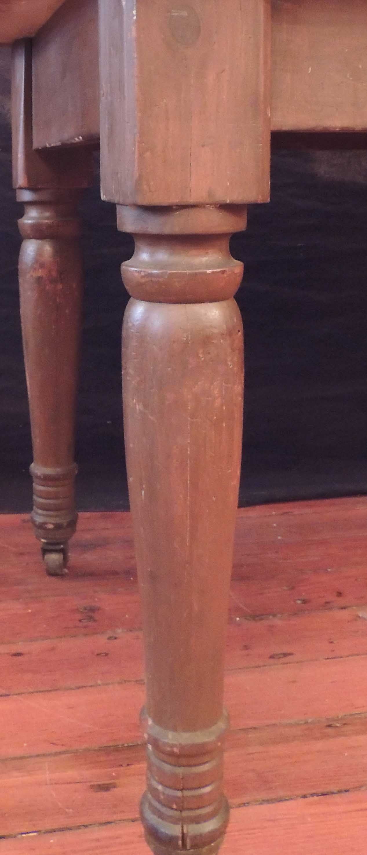 19th C Southern Marble-Topped Baker's Table In Good Condition In Charleston, SC