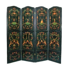 Four Panel Hand painted Screen