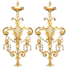Pair of English 1880s Two Arm Sconces