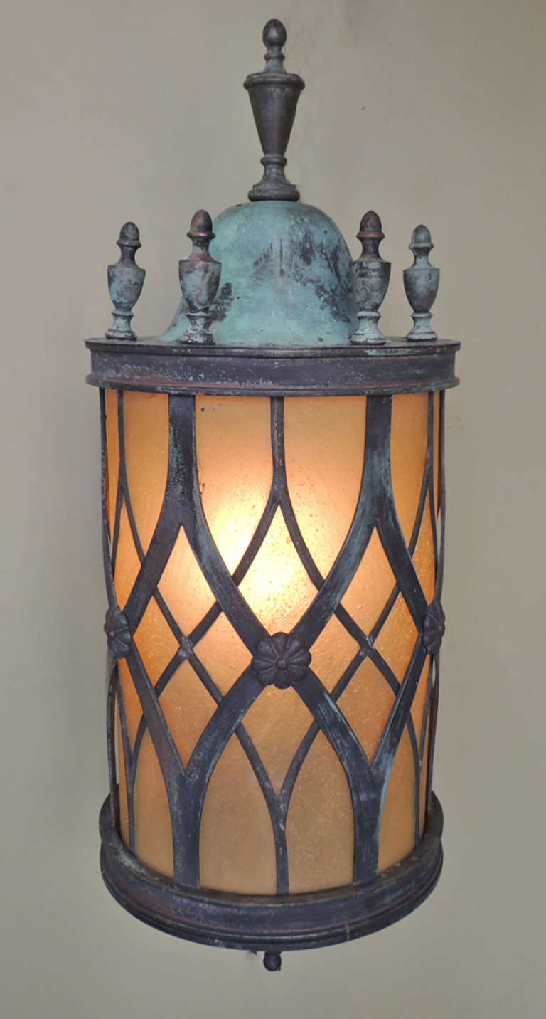 Copper Late 19th Century English Lantern Sconces