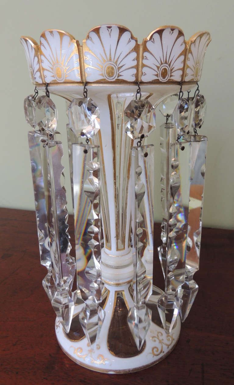 Early 19th C English Regency Crystal Lusters In Good Condition In Charleston, SC