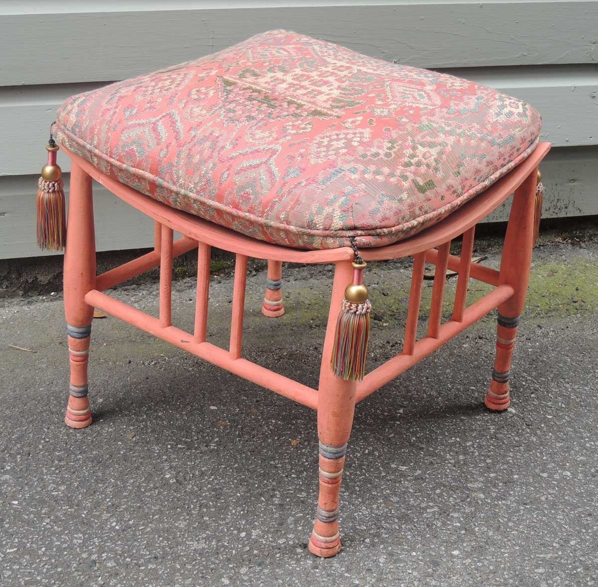 American Early 20th C Egyptian Revival Stool or Ottoman