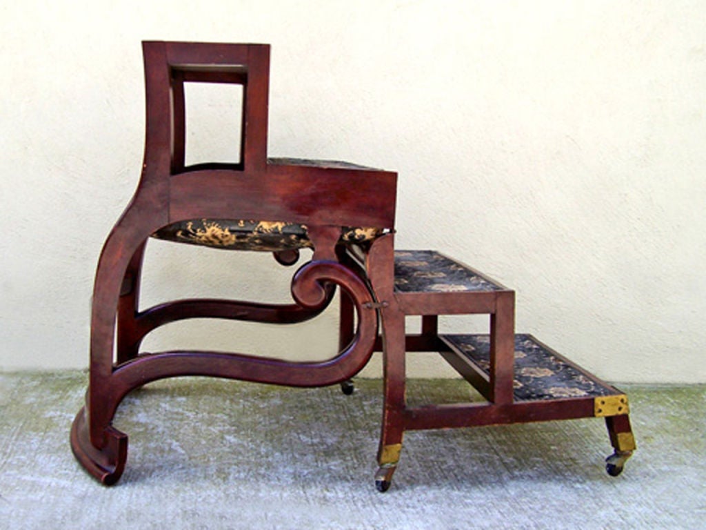 Mahogany Metamorphic Chair - Library Steps