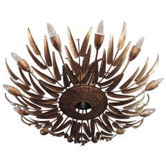 Early 20th Century Barcelona Tole Chandelier