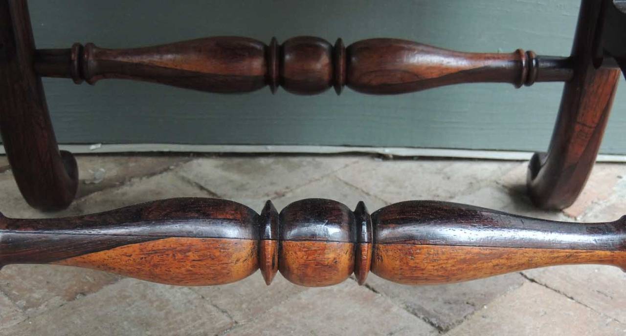 Early 19th Century English Regency Rosewood Stool In Good Condition In Charleston, SC