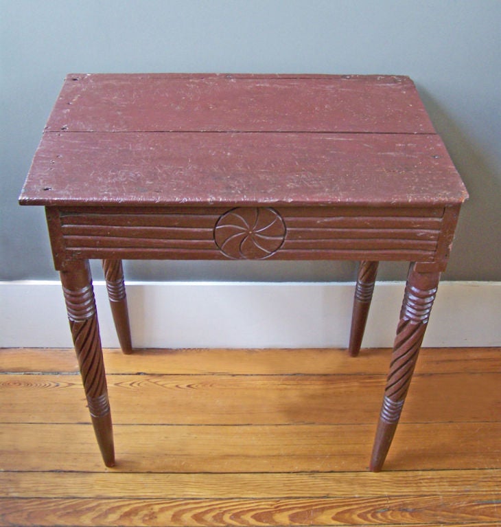 Jamaican Table with Original Red Paint