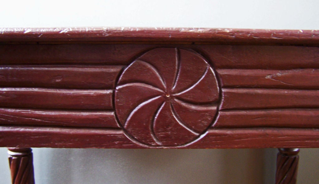 19th Century Jamaican Table with Original Red Paint