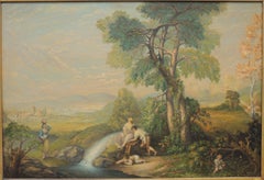 Antique Late 19th C Italian Oil on Canvas by Arthur Bray