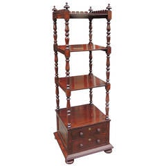 Early 19th C English Regency Mahogany Library Stand 12