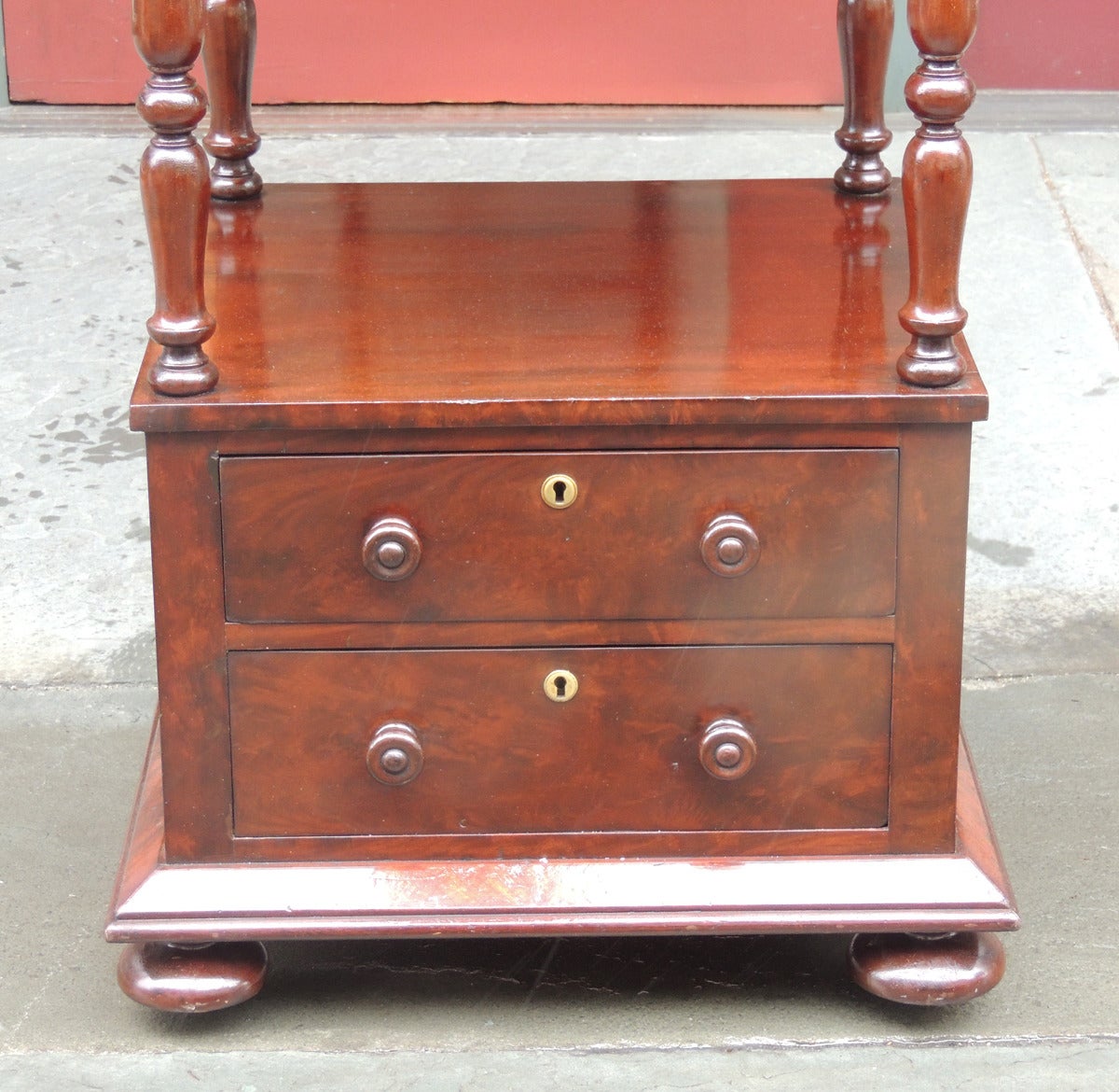 Early 19th Century Early 19th C English Regency Mahogany Library Stand For Sale