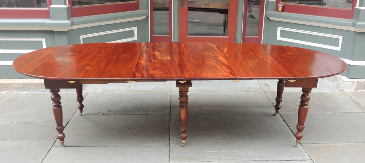 19th C Caribbean Martinique Campaign Dining Table In Excellent Condition In Charleston, SC