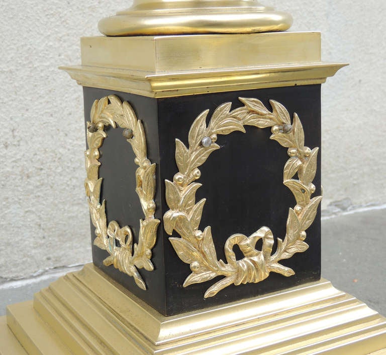 Brass 1840s French Bronze Second Empire Torchiere
