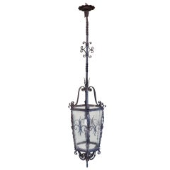 Late 19th Century French Gothic Hand-Wrought Iron Lantern 8
