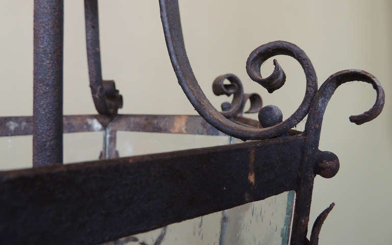Late 19th Century French Gothic Hand-Wrought Iron Lantern 3