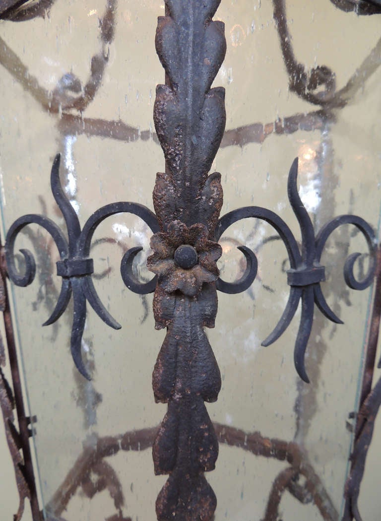 Late 19th Century French Gothic Hand-Wrought Iron Lantern 4