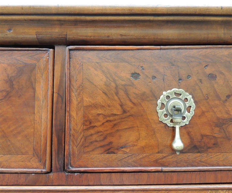 18th Century and Earlier William and Mary 17th Century Walnut Chest on Stand