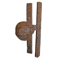 Pair of Folk Art Iron Hinges