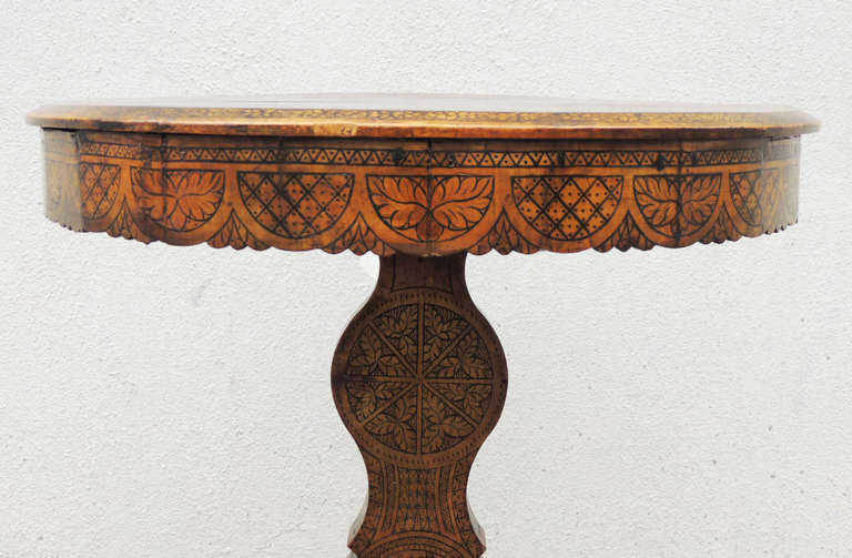 Early 19th C Spanish Walnut Tilt-Top Table 2