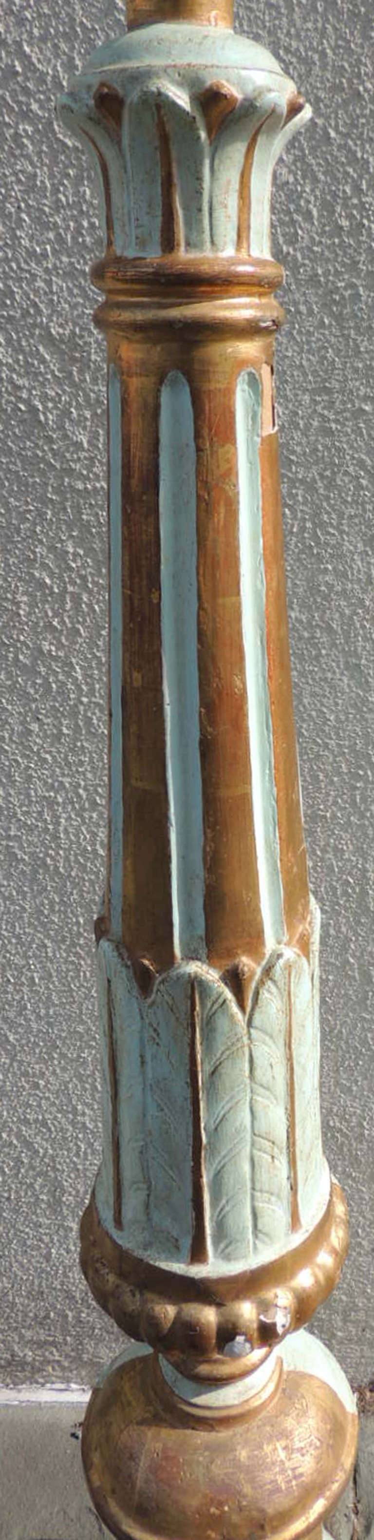 Pair of 18th C Italian Pricket Sticks In Excellent Condition In Charleston, SC