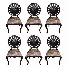 A Set of Six Brown Jordan Sidechairs