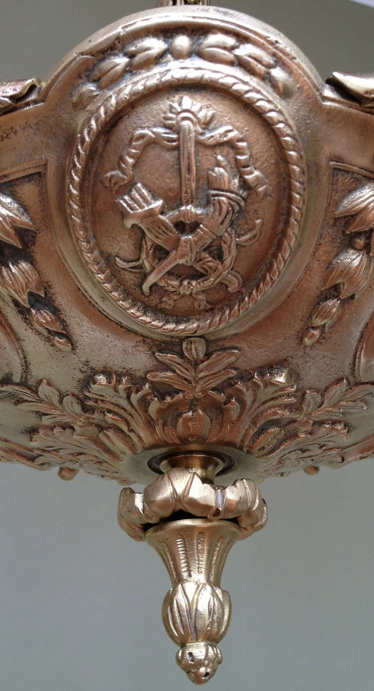 19th Century 19th C French Bronze Chandelier