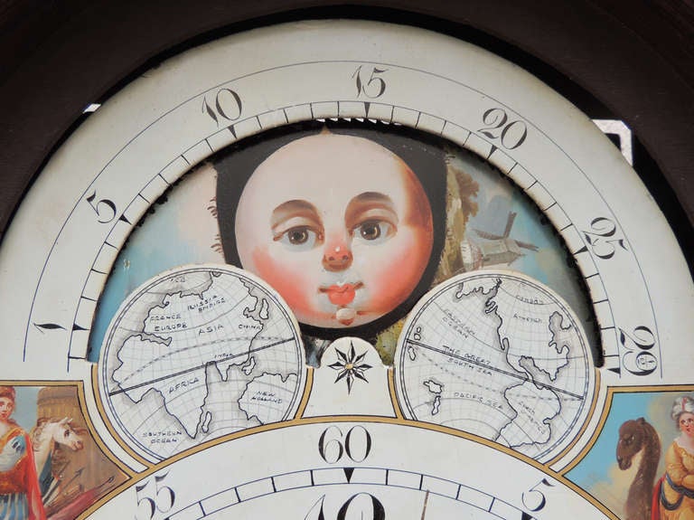 Mahogany English 1790s/1810 Grandfather Clock by Robert Williams