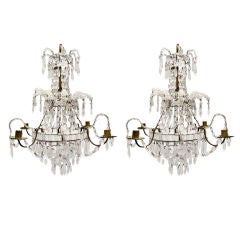 Pair of 18th c. Miniature Chandeliers