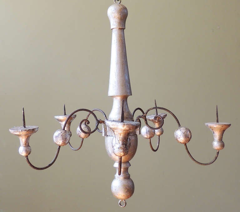19th Century Italian Pricket Chandelier