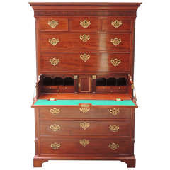 18th Century English Chest on Chest with Butlers Desk