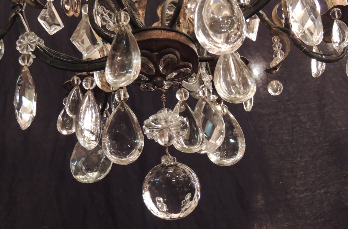 Crystal Early 20th C French Maison Bagues-Style Chandelier