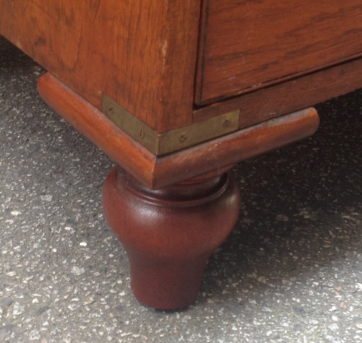 Mid-19th Century English Teak Campaign Chest with Label 4