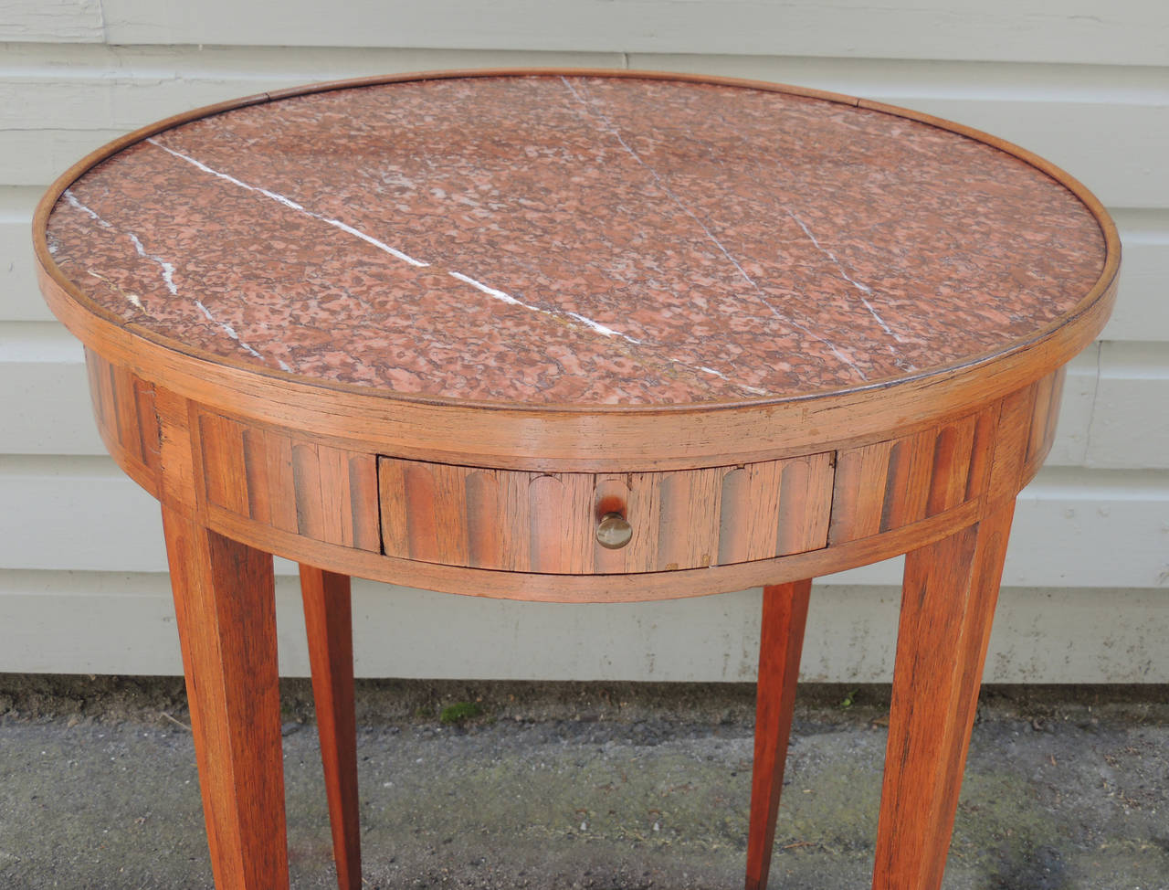 Mid 19th C French Directoire Hardwood Round Table 1