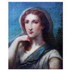 Antique Continental Oil on Canvas