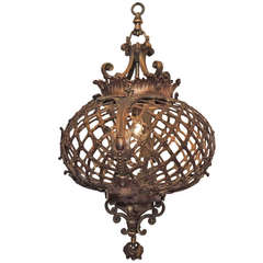 Unusual 20th Century French Hall Chandelier