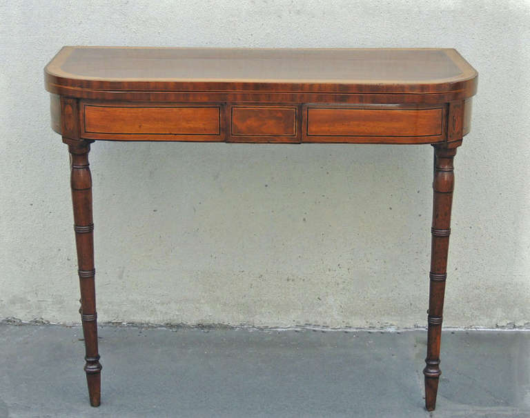 British Early 19th C English Neoclassical Card Table