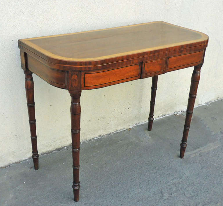 Early 19th C English Neoclassical Card Table In Good Condition In Charleston, SC