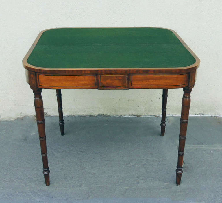 Early 19th C English Neoclassical Card Table 2