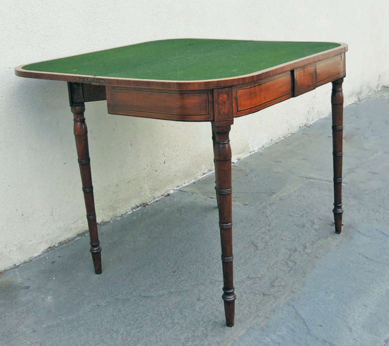 Early 19th C English Neoclassical Card Table 3