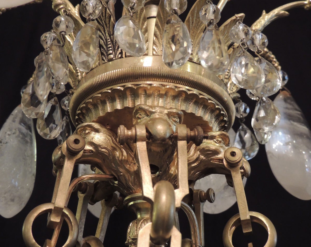 Early 19th Century Russian Empire Rock Crystal Chandelier In Good Condition In Charleston, SC