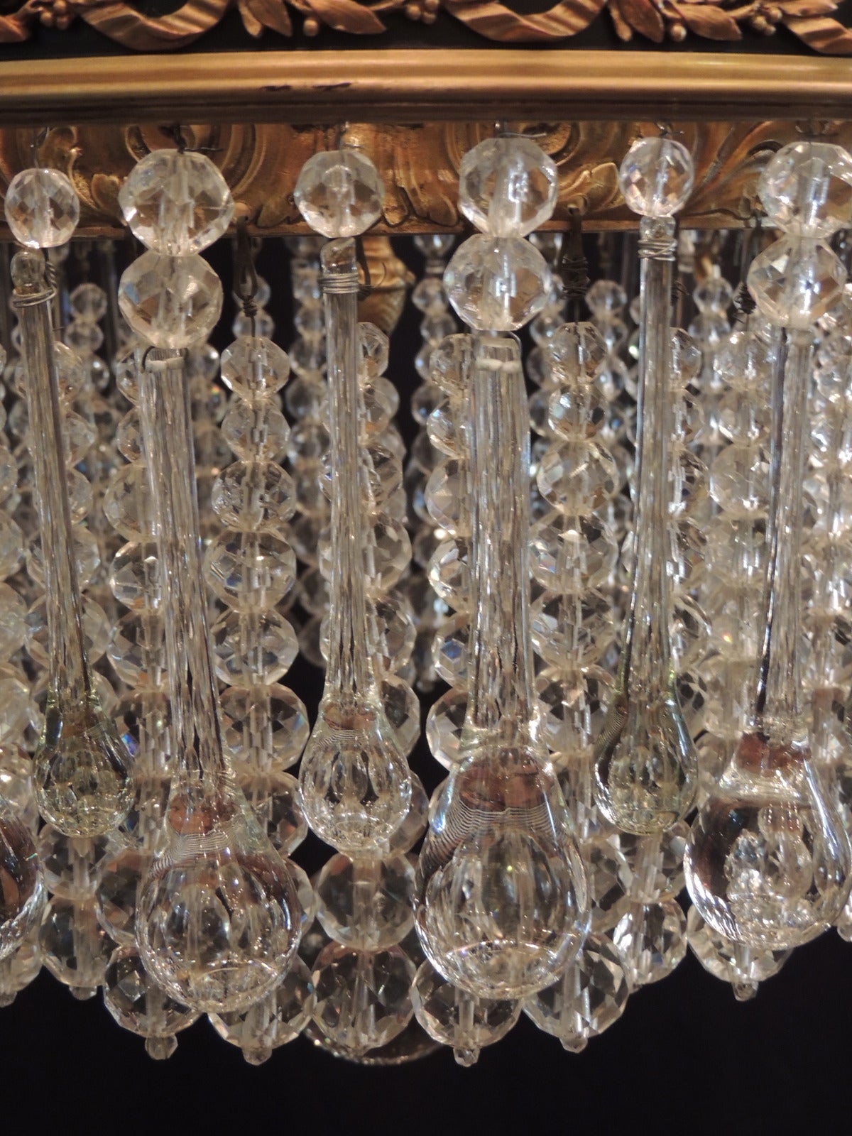 Early 20th C French Empire Style Crystal Chandelier 1