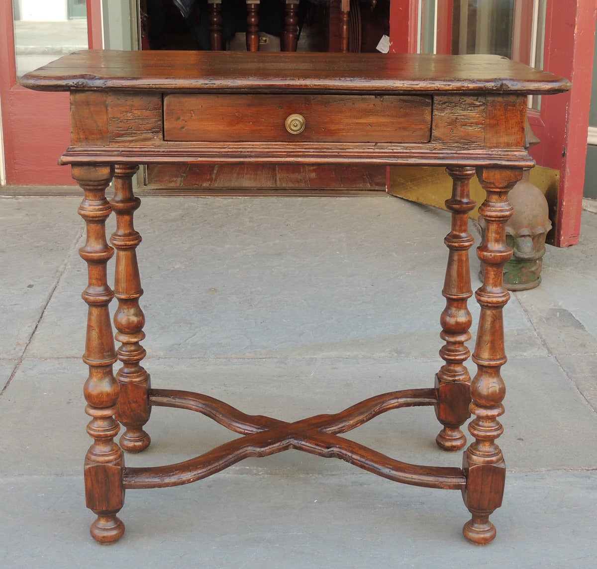 Late 18th Century Italian One-Drawer Baroque Work Table In Excellent Condition In Charleston, SC