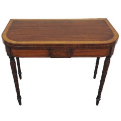 Early 19th C English Neoclassical Card Table
