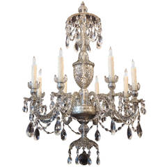 Antique 18th Century English Lead Crystal Chandelier